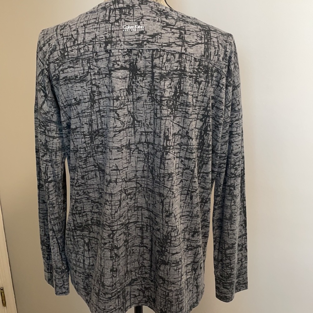 Calvin Klein Performance QuickDry Blk Marbled Top - Picture 6 of 9